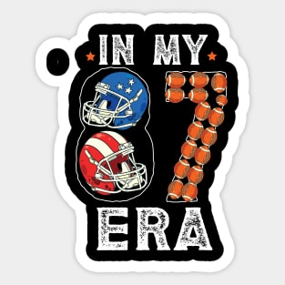 In My 87 Era Funny Football Boyfriend For Lovers Couple Sticker